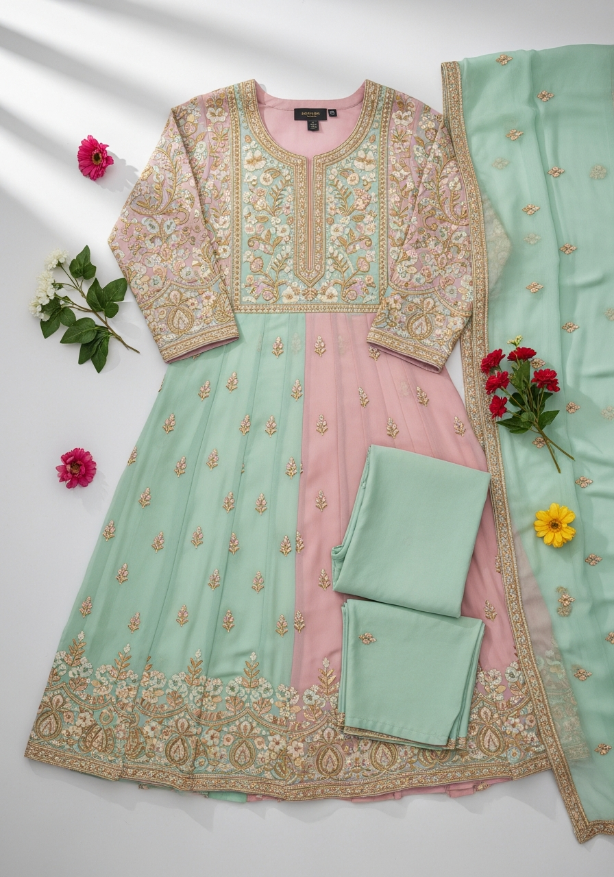 Embroidered Anarkali Kurti